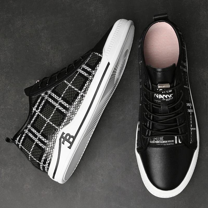 Lift Men Sneakers Elevator Shoes Hidden Heels Breathable Heightening Shoes For Men Increase Insole 6CM Sports Casual Height Shoe