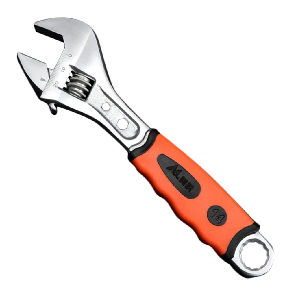 8/" Adjustable Wrench Spanner Tool Grip Hand Smooth to Rotate Machined Jaws