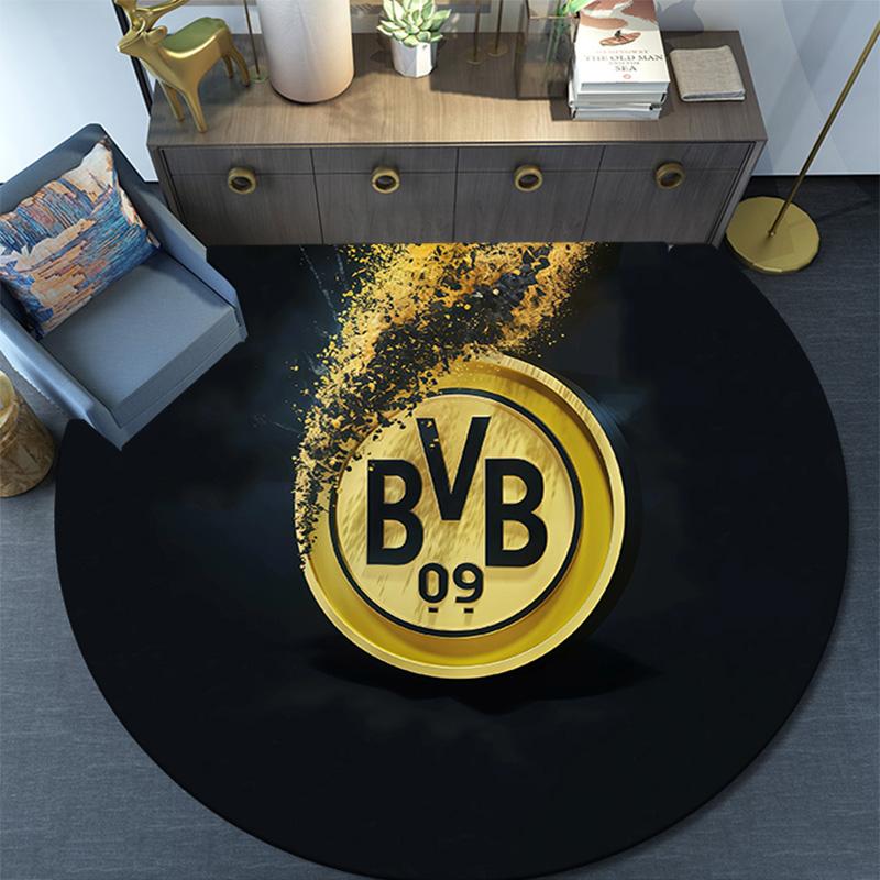 BVB092 Round Area Rug,Carpet Rug for Living Room Bedroom Sofa Playroom Decor,Non-slip Floor Mat