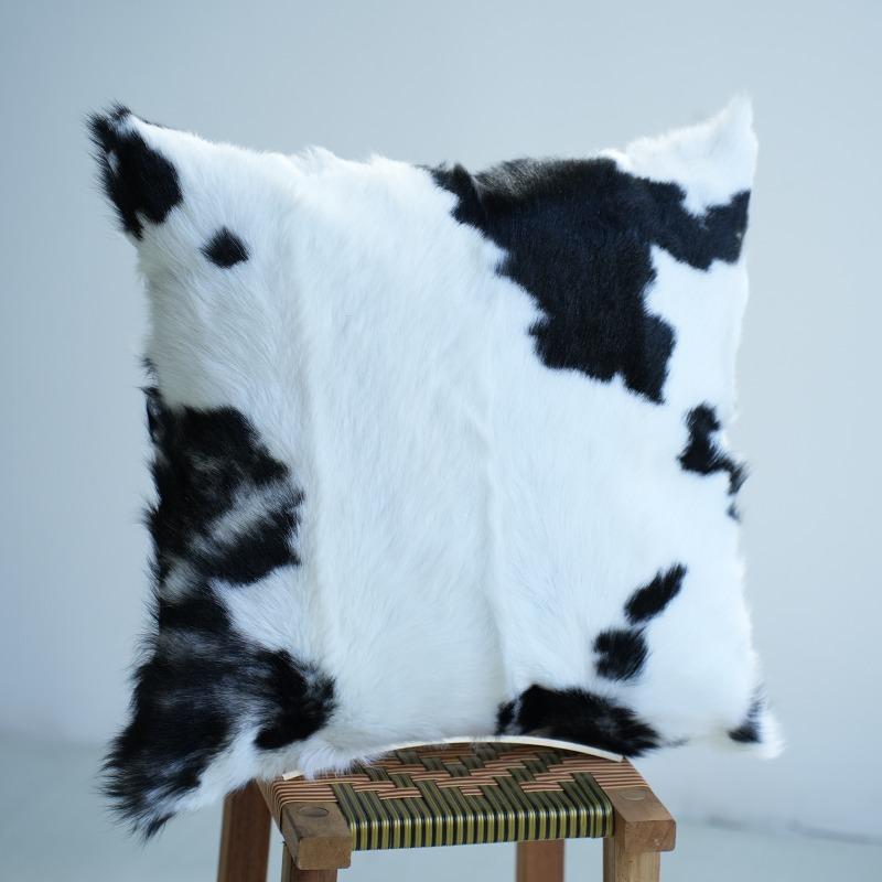 Plush Cow Print Pillowcase 50x50cm Double-sided Cushion Cover Artistic Color-block Throw Pillow Cover Home Decor
