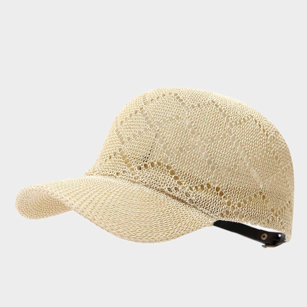 Summer Cotton Curved Brim Cap With Sun Protection And Ventilation For Casual Wear