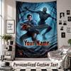 Custom Tapestry Wall Hanging, Evil Dead Ash Williams Personalized Name Text Home Wall Decor