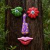 yangyizhi Colorful Tree Trunk Face Decor, Outdoor Faces, Trees Yard Art Statues, Garden Cute Funny Creative Decoration for Patio