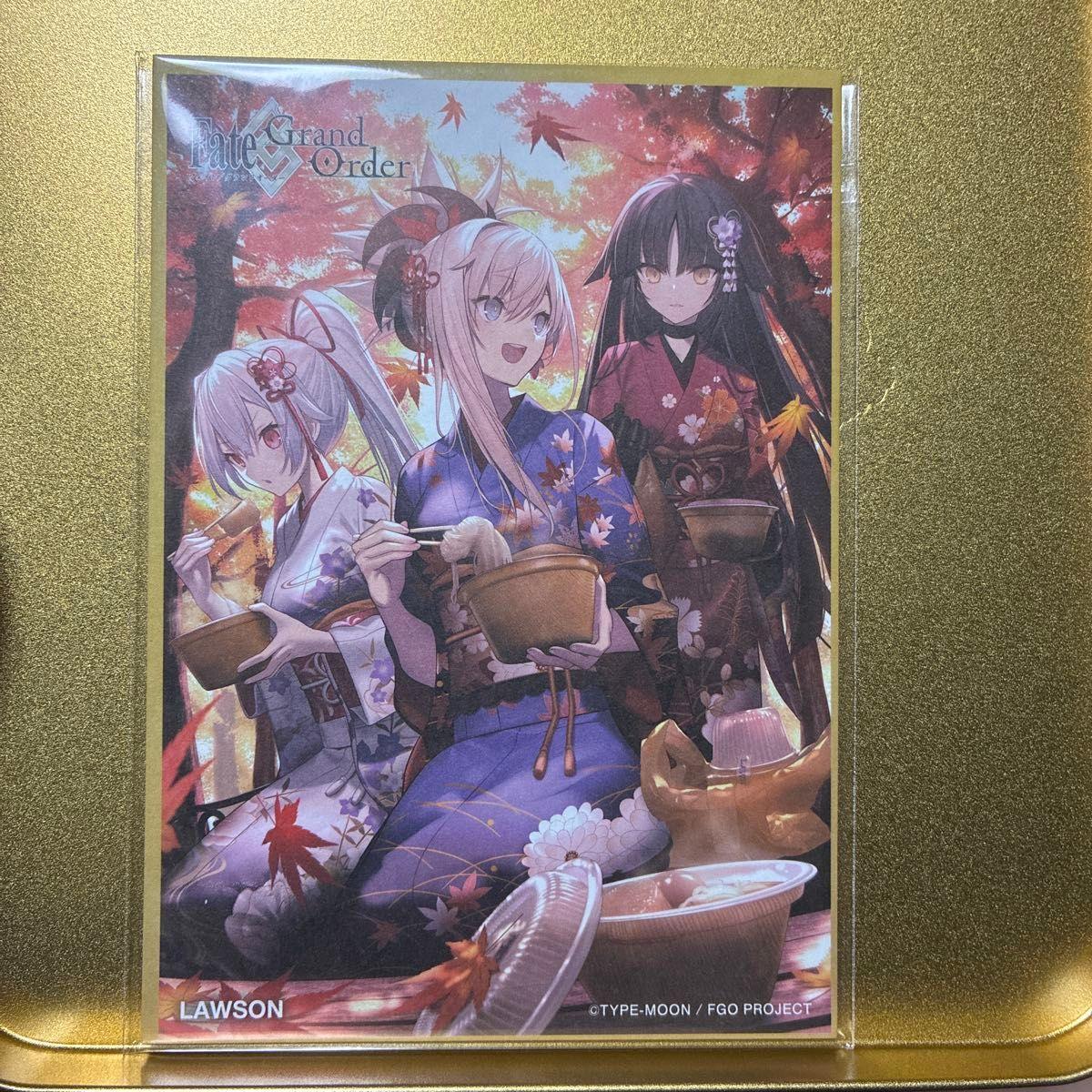 Used Fate/Grand Order FGO Lawson collaboration mini colored paper