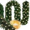 Christmas Tree Garland 300cm Green Spruce Artificial LED Garlands