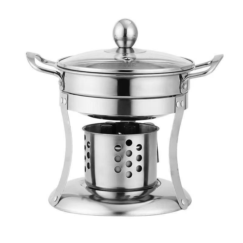 304 Stainless Steel Personal Alcohol Stove Mini Hot Pot