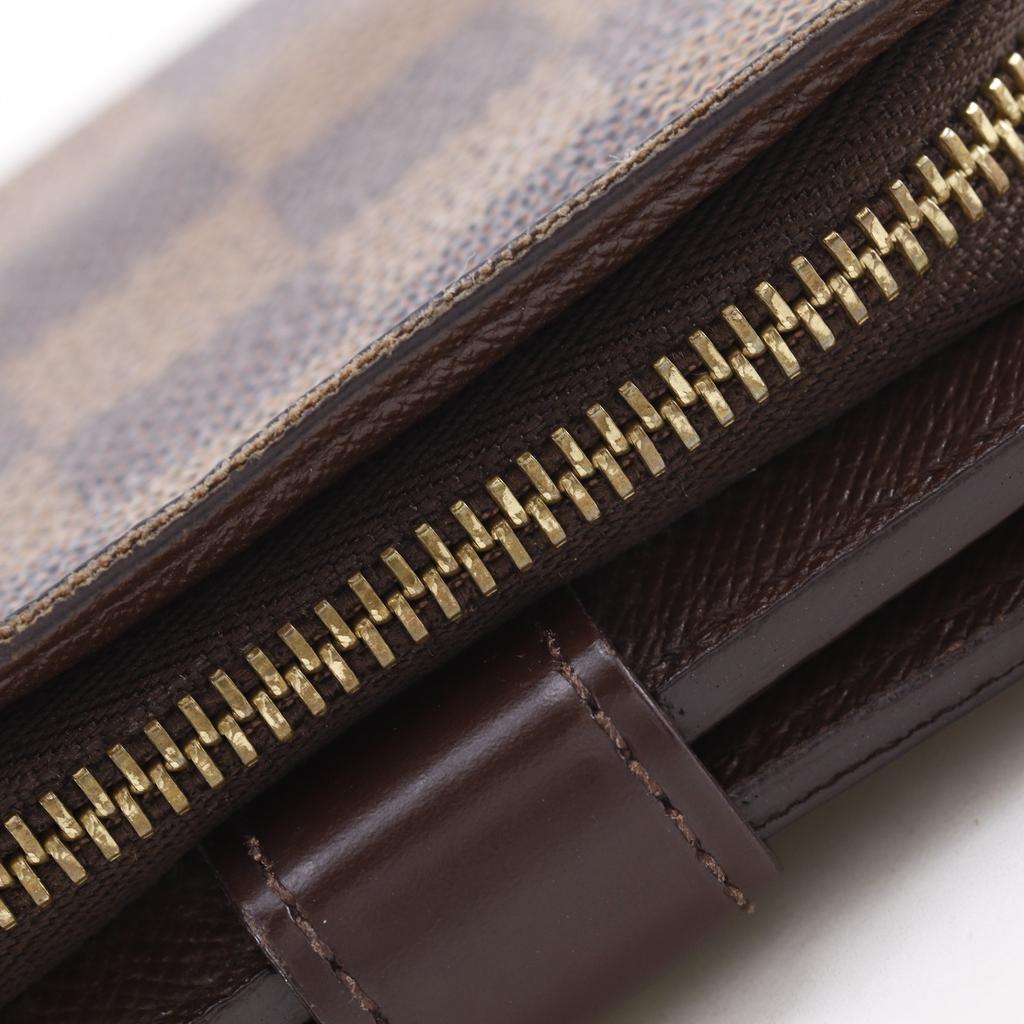 LOUIS VUITTON Compact zip Bi-Fold Wallet N61668 Brown Damier canvas Women Used