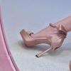 Lolita Ballett Bankett Ein-Wort Schnallensandalen Französisch Wasserdicht Tisch Champagner Schleife Stiletto Hohe Absätze Frauen