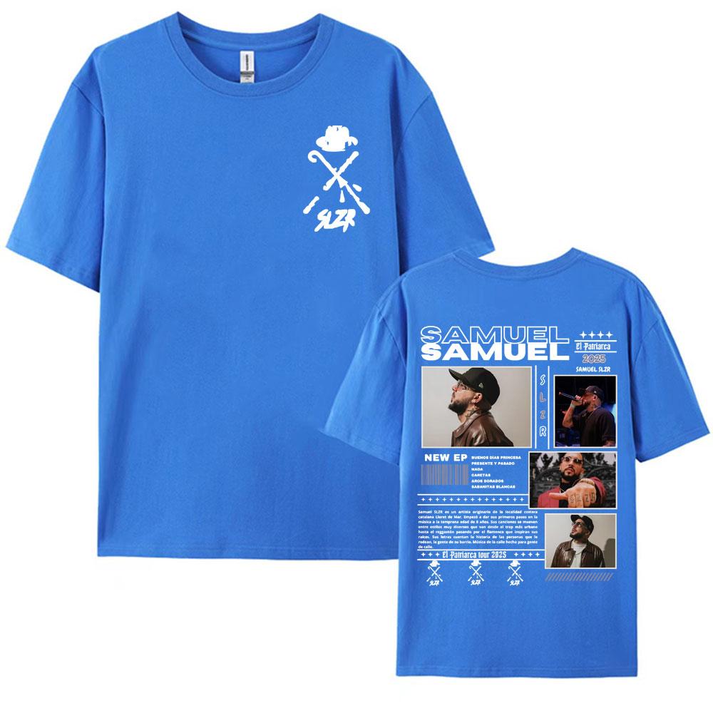 Rapper Samuel Slzr Tour 2025 Graphic T Shirts Men Women Harajuku Hip Hop Pop Music Tshirts Casual 100 Cotton Oversized T Shirt