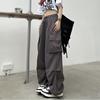 Streetwear Workwear Pants Women Summer Loose Wide Leg Cargo Pants with Large Pockets