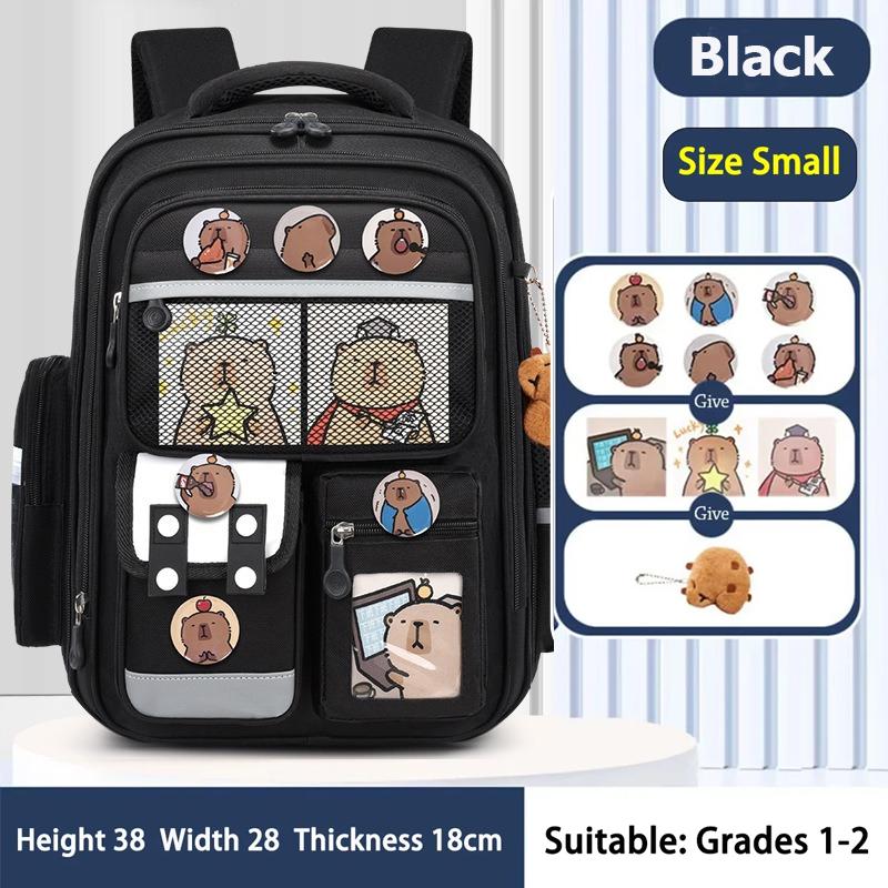 

Шкільний рюкзак Капібара Водонепроникний рюкзак Великої місткості Зменшення навантаження Захист хребта Широкі лямки Рюкзак для студентів Подарунок S