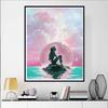 Diamond Painting Ariel's Silhouette Dreamy Art Painting Cartoon Diamond Painting Full Diamond Cross Stitch DIY Gift Home Decor