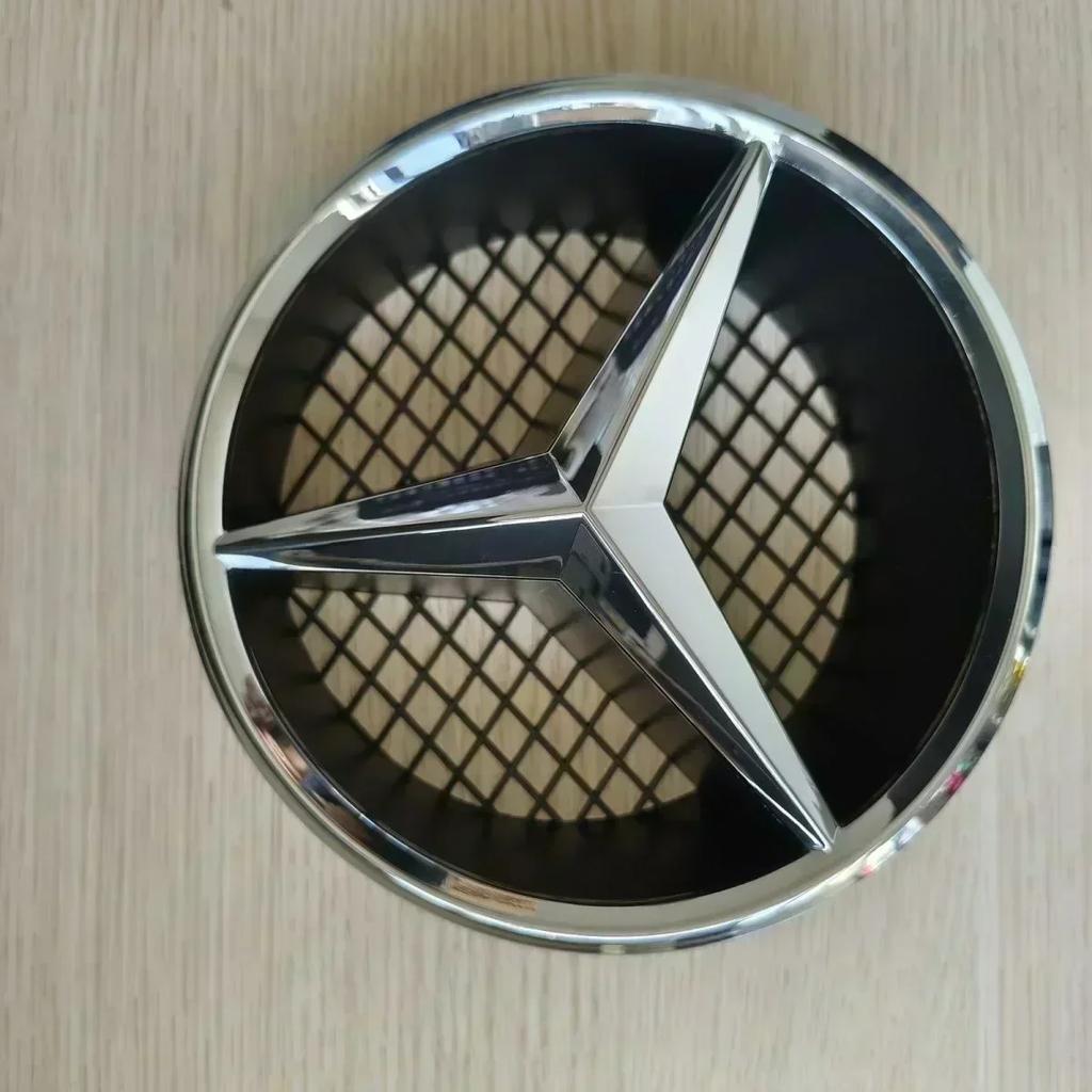 Black border and silver border decoration for Mercedes Benz W204 2006-2012 B/V class 2005-10 Car Front Grilled Star Emblem Logo ZSY5