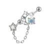 Stainless Steel Ear Ring Tragus Helix Ear Lobe Stud Flower/Moon/Star Women Girls Drop Earring Fashion Ear Accessory