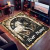 1PC Custom Name Equestrian Fantasy Tour Theme Floor Mat Ideal for Living Room, Game Rooms, Office, Bedroom,Floor Mat Playful Design