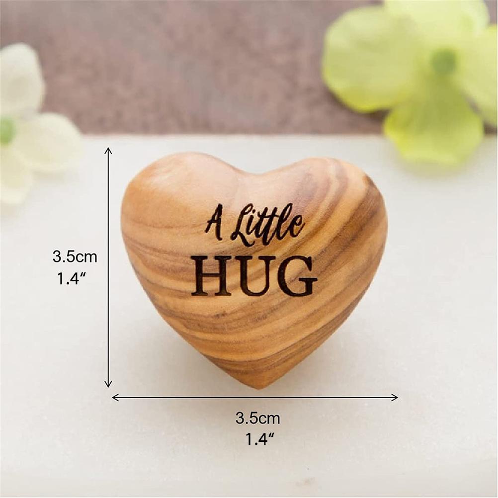 Wooden Token A Little Hug Wooden Heart Token I You Wooden Heart Isolation Gift for Your Loved Ones