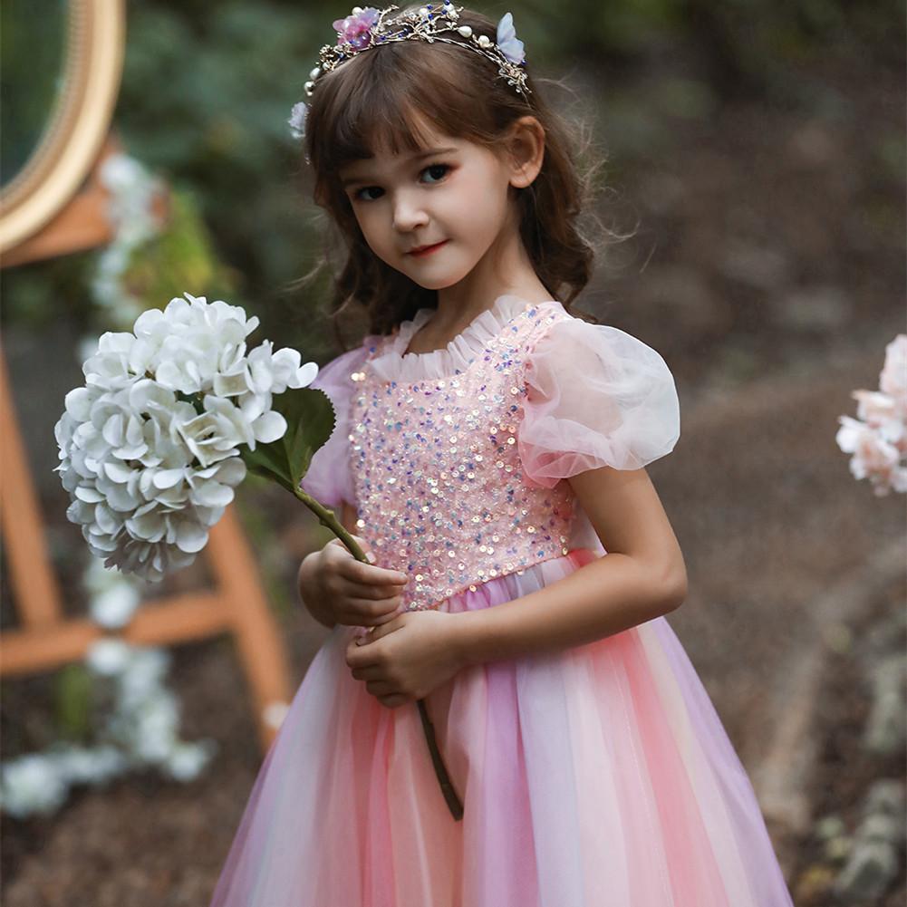 Christmas Girls Baby Birthday Show Piano Performance Tutu Children's Dresses Princess Skirt Party and Banquet Dresses