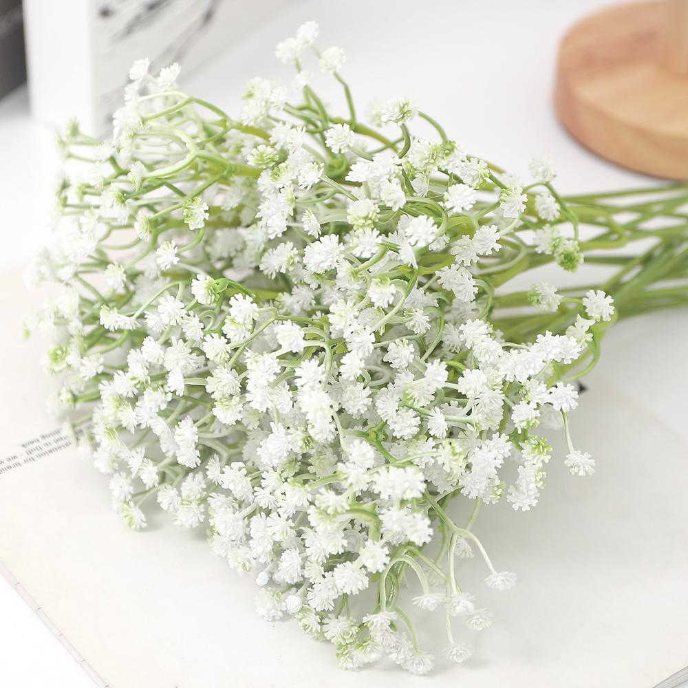 

20/30Pcs Baby s Breath Artificial Flower Bouquet Home Decoration Valentine s Day DIY Brides Wedding Decor Craft Gift Accessories (White,20Pcs) білий