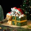 Puppy Luminous Ornaments, Home Soft Decoration Gifts, Resin Handicraft Christmas Decorations.