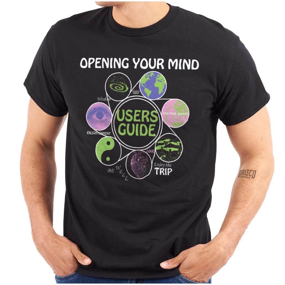 Inspirational Opening Your Mind Users Guide Womens or Mens Crewneck T Shirt Tee M