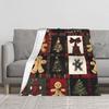 1PC Christmas Blanket Throw Furry Winter Blankets for Adults Bedding Home Interior Fluffy Plaid Sofa Knee