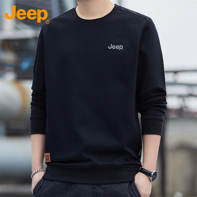 Jeep Men's Casual Long Sleeve Round Neck Sweatshirt