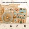 Wooden Steering Wheel Sensory Activity Board For Kids,Fine Motor Skills, Travel Busy Board, Educational Toys For Boys And Girls