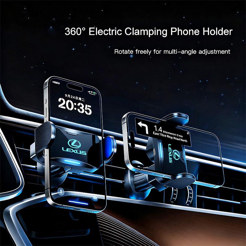 360° Elektrischer Handyhalter Auto Lüftungsschlitz Halter Ständer Für Lexus F-SPORT ES RX NX LS UX LM LX GX LC RZ IS CT GS RC HS SC TX LBX