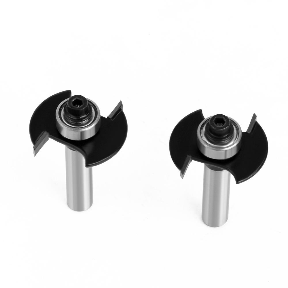 T-Shaped Woodworking Slotting & Grooving Cutter Head: 8-Pattern Black, Green, Yellow for Milling & Engraving Machines