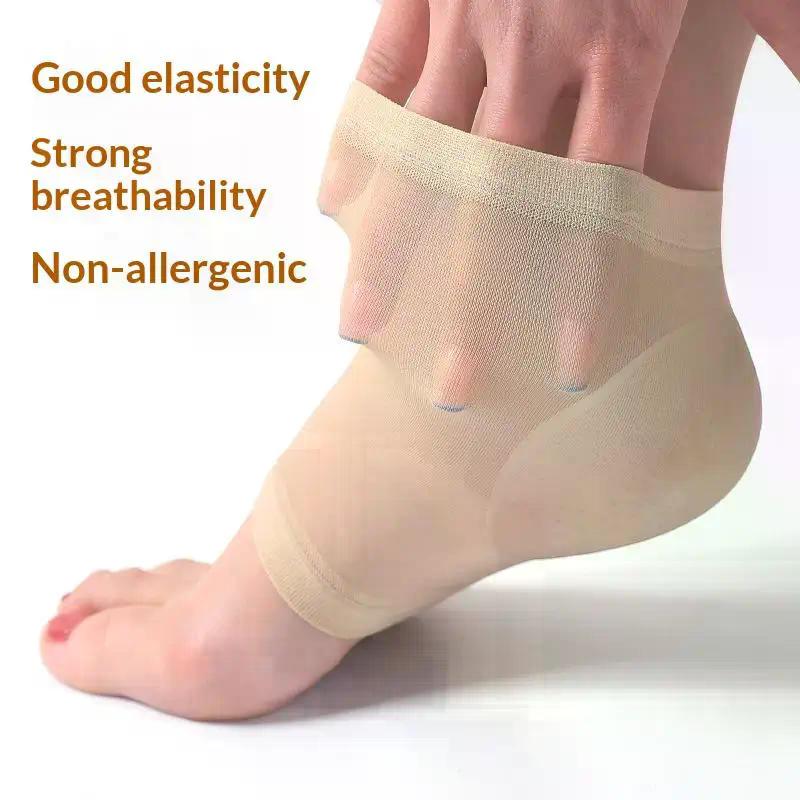 1pair Silicone Heel Protector Set Moisturizing Socks Anti-Crack Repair Protective Cover Plantar Pain Relief Foot Care Tools