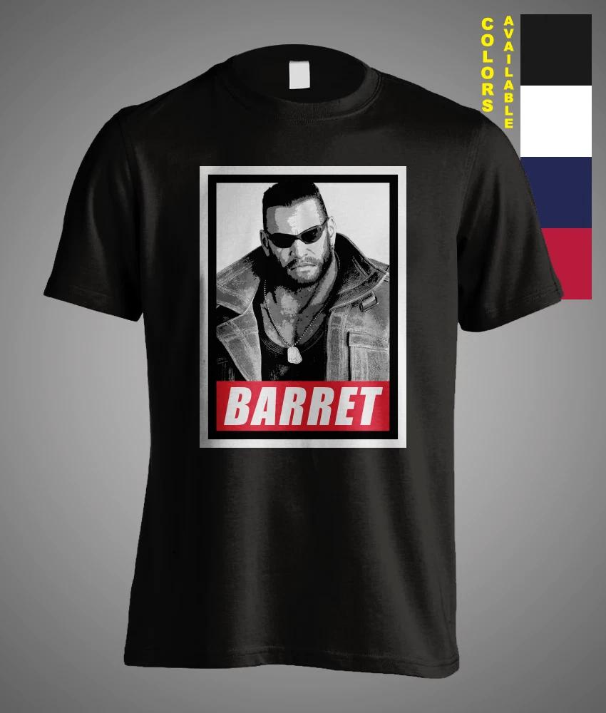 FF VII Remake Game T-Shirt Barret Wallace Funny Gift Final Fantasy 7 geek nerd XXXL