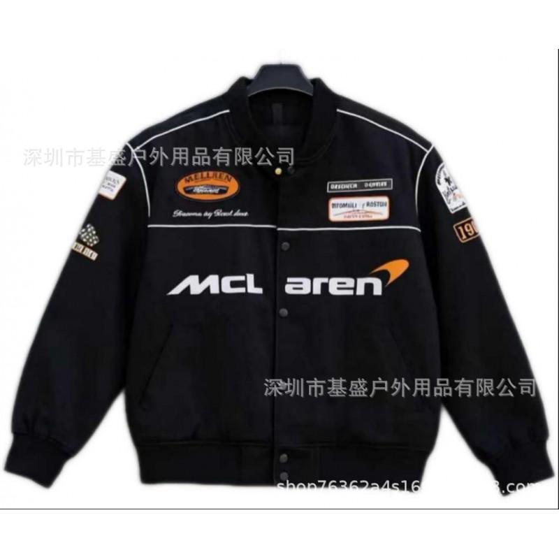Vintage F1 Racing Embroidered Jacket Cotton Padded Motorcycle Riding Baseball Coat Unisex
