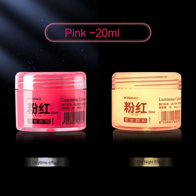 Borrence Glow In The Dark Acrylic Paint Set 20ml 8-Color Hand-Painted Graffiti DIY Fluorescent Pigment Luminous Paint Waterproof