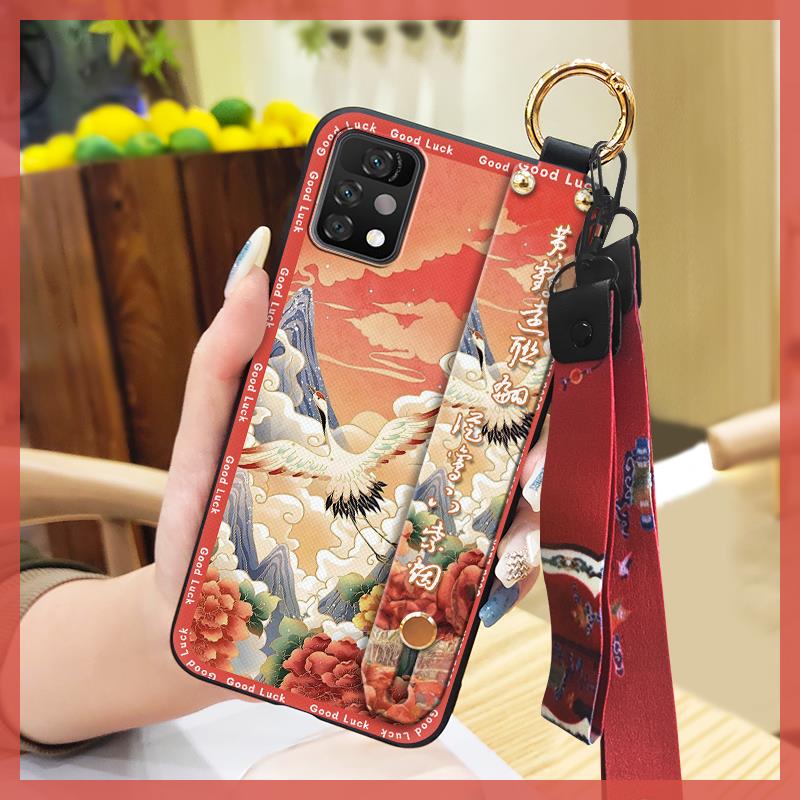 Shockproof Elderly lady Phone Case For UMIDIGI A11 Pro Max Chinese style Durable Phone Holder Waterproof Soft case Ring