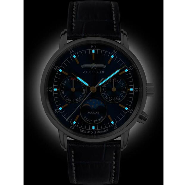 Watch Zeppelin 8635-3 LZ14 Marine Moonphase Lady
