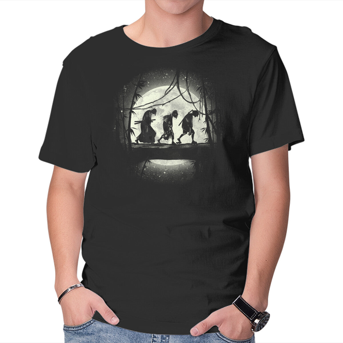 Unisex Crew Neck T-Shirt Samurai s Journey Graphic Short Sleeve Casual Tee S