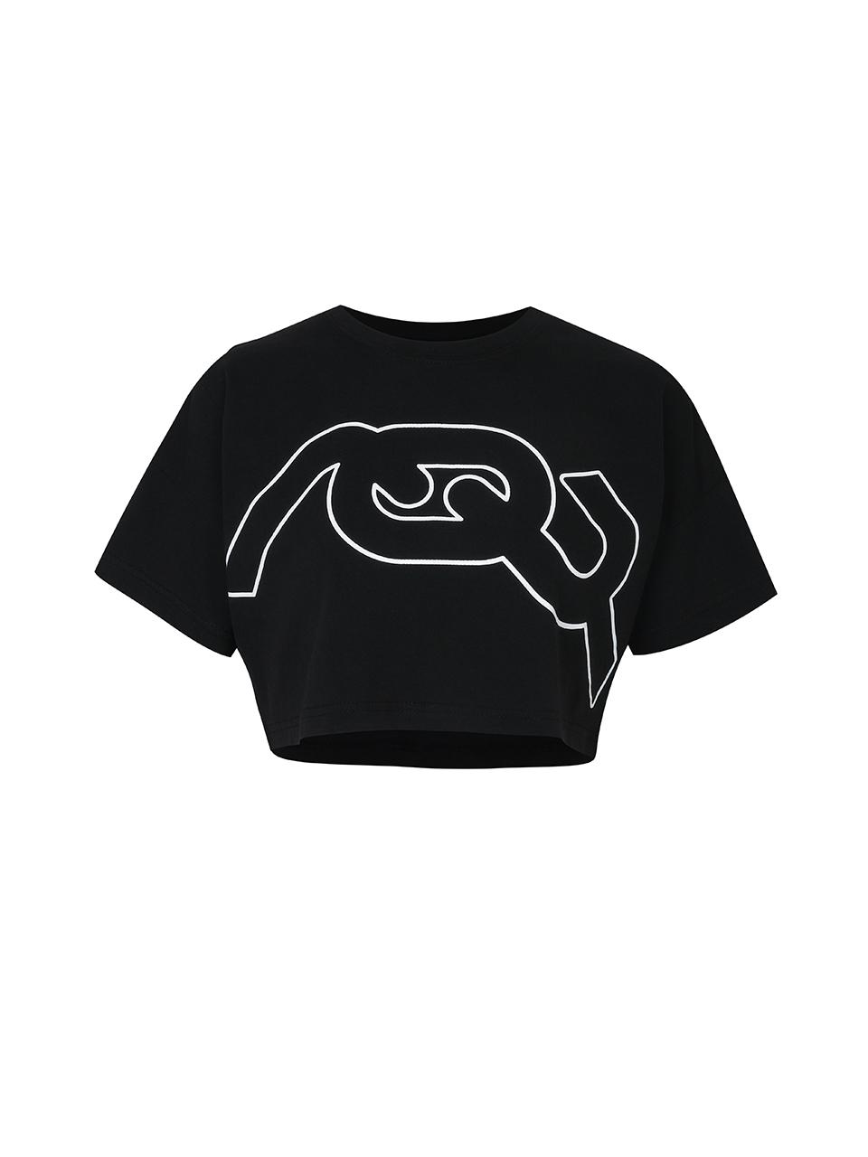 Yiiel Logo Crop Top Black