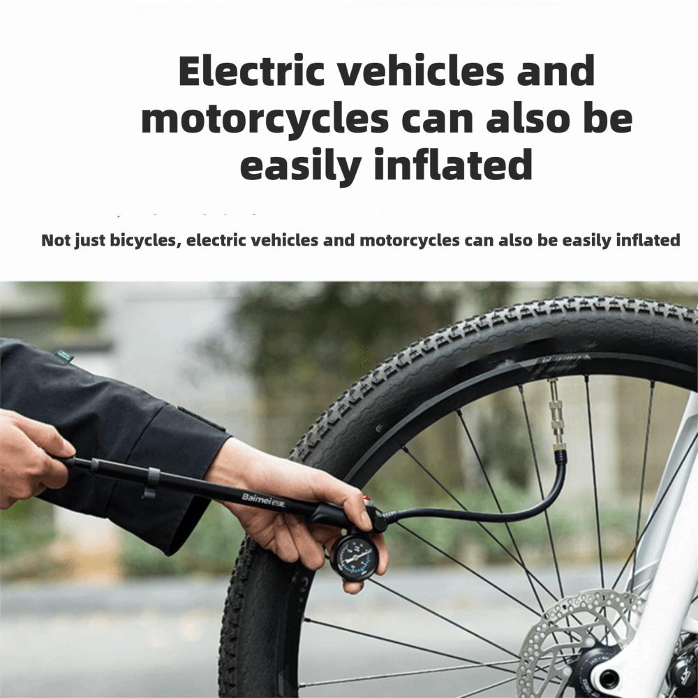 Portable Bicycle Air Pump Mechanical pressure display High Pressure Pump Bike Pump  Rear Shock