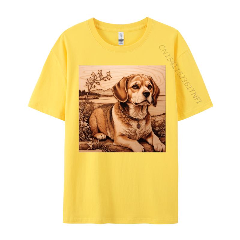 Beagle The Charm of Wood Tshirt A Funny Animal Lover Gift TShirt Unisexs Fitted Printed Tops T Shirt High Street