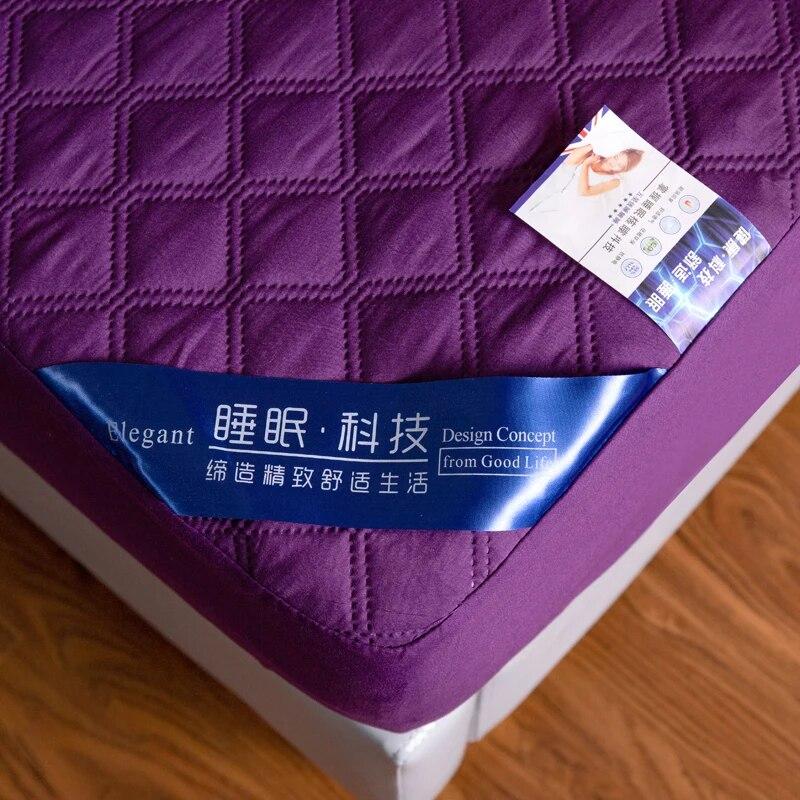 Waterproof Fitted Sheet Solid Color Mattress Cover Single Bed Double Bed Elderly and Children Mattress Protective Cover200*220