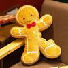 Christmas Gingerbread Man Plush Pillow With Soft 3d Cotton For Kids And Adults