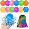 12Pcs Reusable Water Balloons, Pool Beach Water Toys for Boys and Girls, Outdoor Summer Toys for Kids Ages 3-12