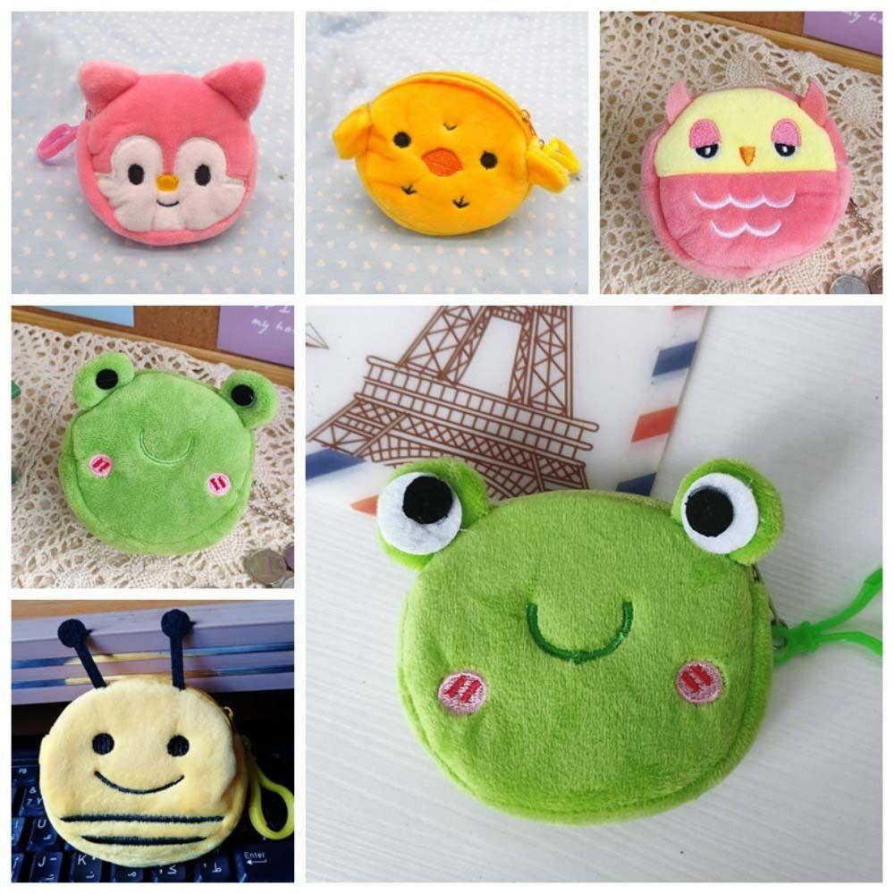 Cartoon Cute Cartoon Plush Coin Purse Small Cute Frog Plush Cion Purse  Change Pouch