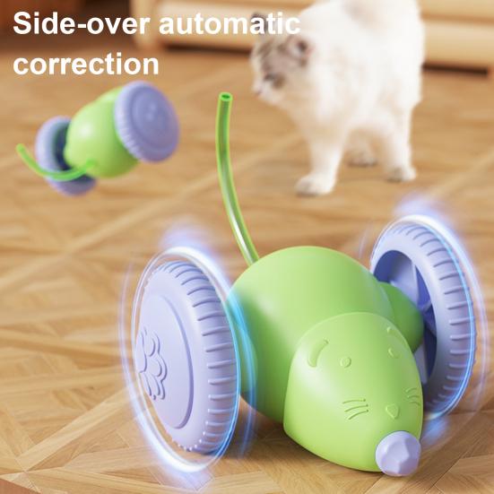 Electric Mouse Cat Toy Motion Activated Automatic Moving Mouse Interactive USB Rechargeable Mouse Toy for Cat Hunting Instinct Anxiety Relief