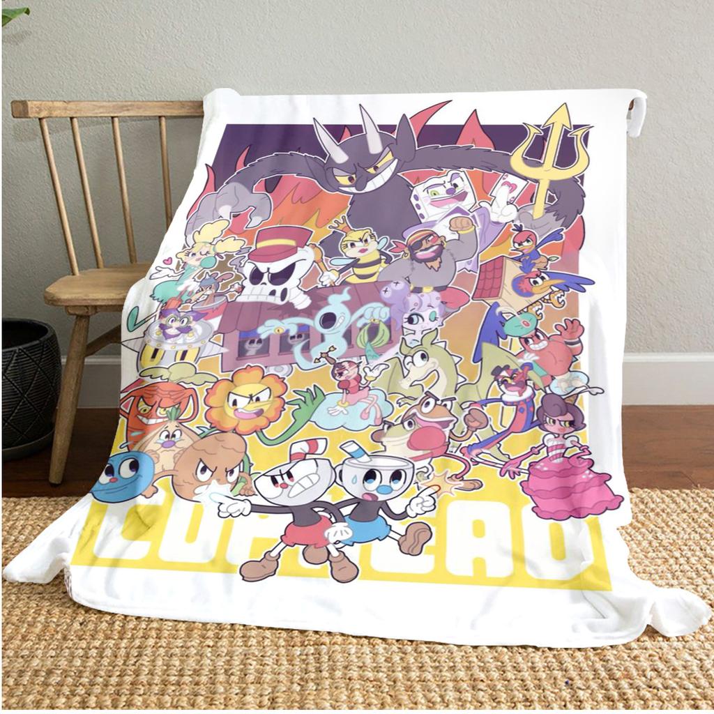 Cuphead's Devil Deal Soft Comfortable All Seasons blanket Sofa Office Naps blanket Outdoor Travel throw Perfect Gift