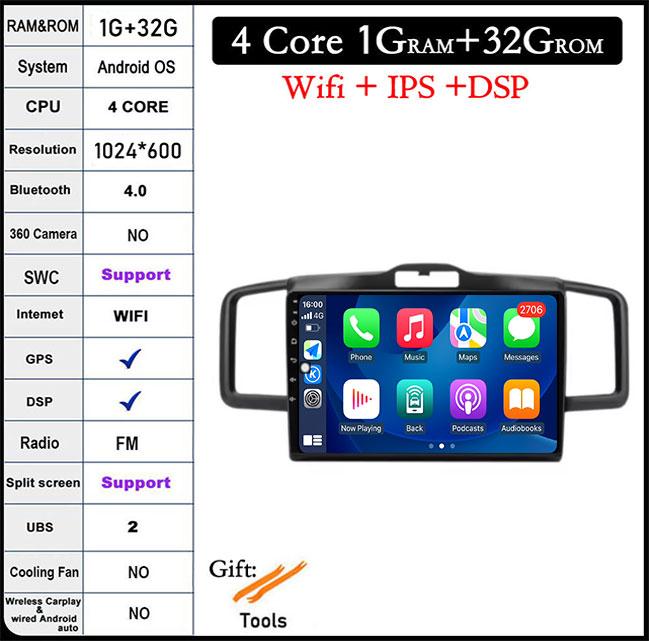 

9 lnch Android 14 For Honda Freed 1 Splke 2008-2016 Car Car Radio GPS Navigation Radio Player Multimedia Video