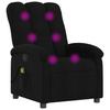 Massage Relax Chair Black Fabric