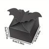 24pcs Halloween Party Favor Boxes Folden Gift Boxes 6 Styles Paper Treat Box Decoration Box Spider Ghost Bat Wrapping Box