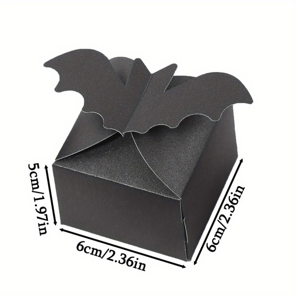 24pcs Halloween Party Favor Boxes Folden Gift Boxes 6 Styles Paper Treat Box Decoration Box Spider Ghost Bat Wrapping Box