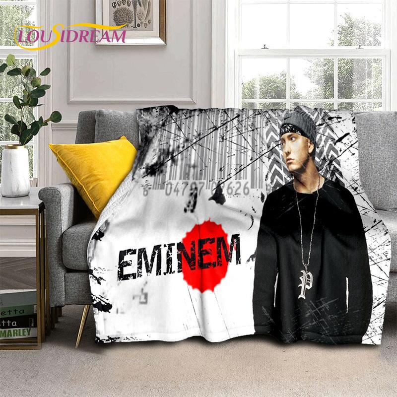 Rapper Eminem Tupac 2pac Hip-Hopová hudba Rapový Bůh Deku, Měkká přehozová deka pro Domov Ložnici Postel Pohovku Piknik Cestování Kryt Dárek